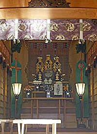 練馬白山神社拝殿内部