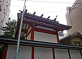 日本橋摂社日枝神社本殿左背面