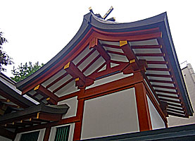 日本橋摂社日枝神社本殿左側面