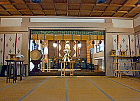 日本橋摂社日枝神社拝殿内部