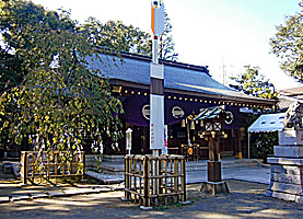 武蔵新田神社拝殿近景右より