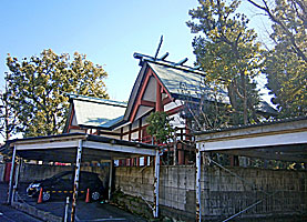 大川町氷川神社社殿左背面