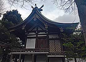 奥澤神社本殿右側面
