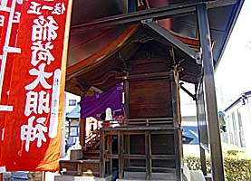 穏田出世稲荷神社社殿左側面