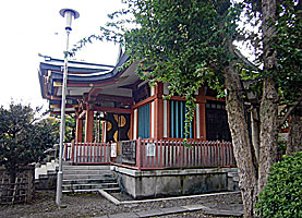 鮫洲八幡神社拝殿左側面