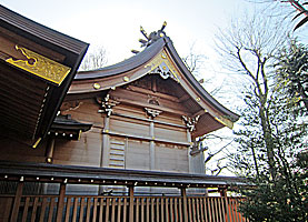 新宿日枝神社本殿左側面