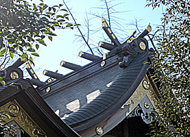 新宿日枝神社本殿千木
