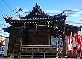 鷹取白魚稲荷神社社殿右側面