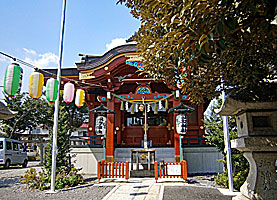 多摩川諏訪神社拝殿遠景左より