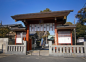 立石熊野神社神門左より