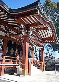 鶴間熊野神社拝殿向拝右より