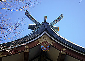鶴間熊野神社本殿千木